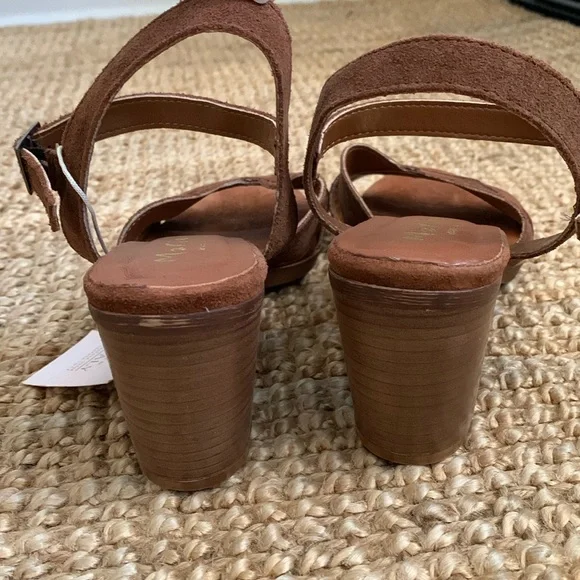 NWT - Mariella Leather (Suede) Block Heel Sandals - Picture 7 of 14